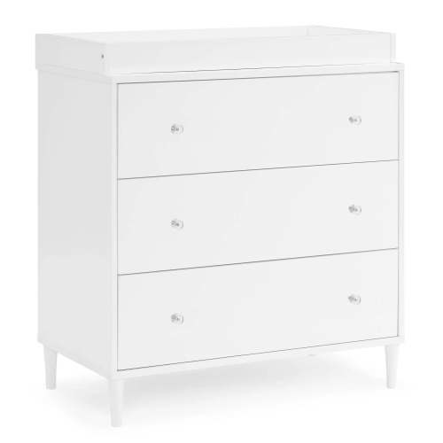Bowie 3 Drawer Dresser with Changing Top - Bianca White