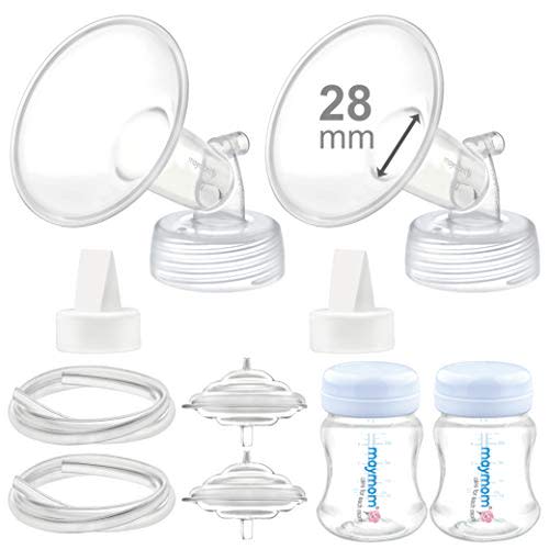 Maymom Pump Parts Compatible with Spectra S2 S1, 28mm Flange Tube Bottle Backflow Protector Valve, Not Original Spectra S2 Replacement Pump Parts Duckbill Valve Bottle