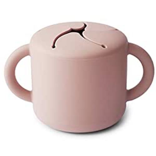 Amazon.com: mushie Silicone Snack Cup | Spill Proof Food Container for Toddler and Baby (Blush) : Baby