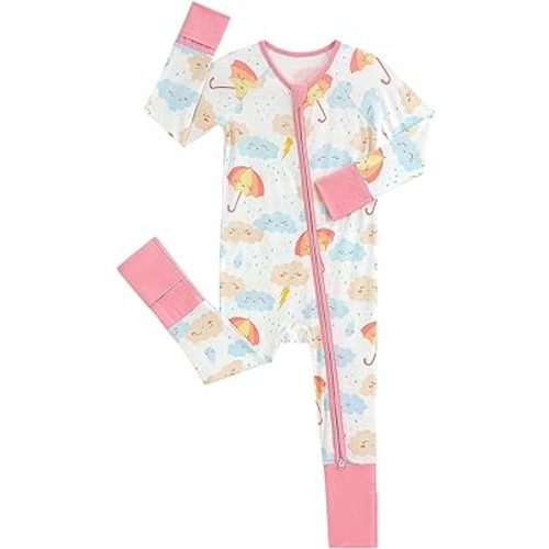 SUZEL Baby Boys Girls Footless Pajamas - Viscose from Bamboo Zippy Pjs Sleep 'N Play - Infant One Piece Romper - 0-24 Months