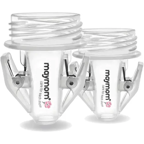 Maymom Breastmilk Storage Bag Adapters Compatible with Avent, Spectra S1, S2 Pumps with Wide Mouth Flange; Clear BPA Free Material; Boiling Water Safe; Do Not Use Microwave or Steamer Bag to Sanitize