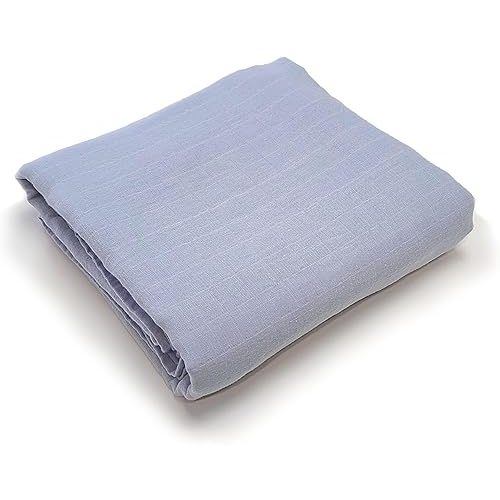 100% Organic Swaddle Helps to Reduce The Moro Reflex, Certified by Oeko-TEX Standard 100, 47 x 47 inches, 1 Pack, Color: Blue