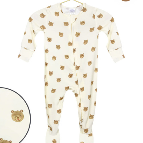 Teddy Zipper Footies