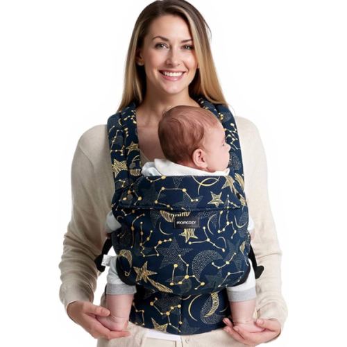 Momcozy Baby Carrier - Ergonomic, Cozy and Lightweight Carrier for 7-44lbs, Effortless to Put On, Ideal for Hands-Free Parenting, Enhanced Lumbar Support, Purehug for Infant to Toddler, Starry Night