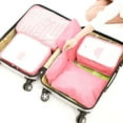 9Pcs Packing Cubes for Travel Luggage Organiser Bag, iMounTEK Compression Pouches Packing Organizers Storage Bags for Travel Accessories, Pink
