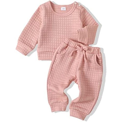 Renotemy Newborn Infant Baby Girl Clothes Outfits Fall Winter Long Sleeve Sweatshirts Pants Cute Baby Girl Outfits Set