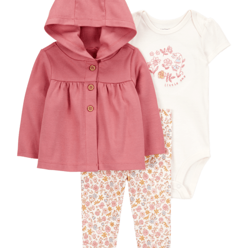 Pink Baby 3-Piece Little Cardigan Set | Carter’s Oshkosh Canada