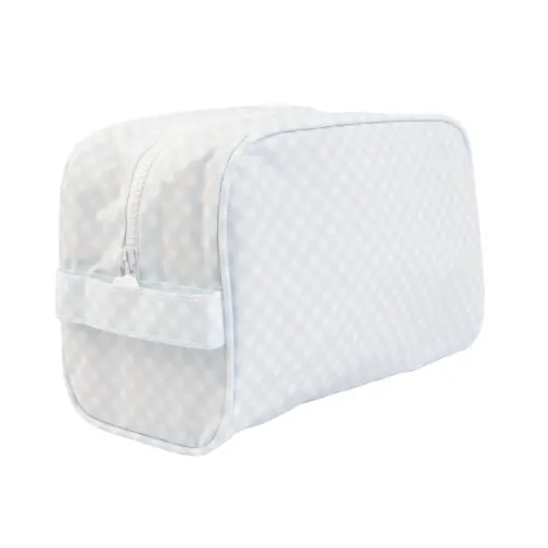 Blue Gingham Dopp Kit
