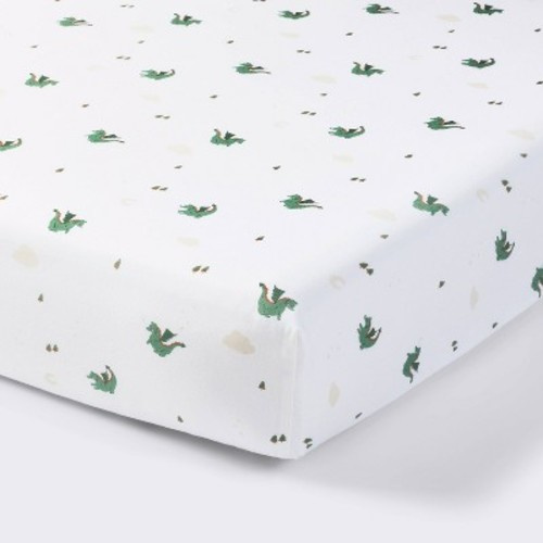 Cotton Fitted Crib Sheet - Dragons - Cloud Island™