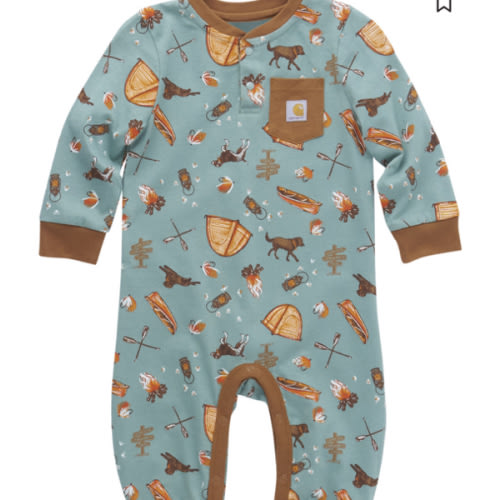 Carhartt Infant Boys' Camping Print Long Sleeve Onesie | Sheplers