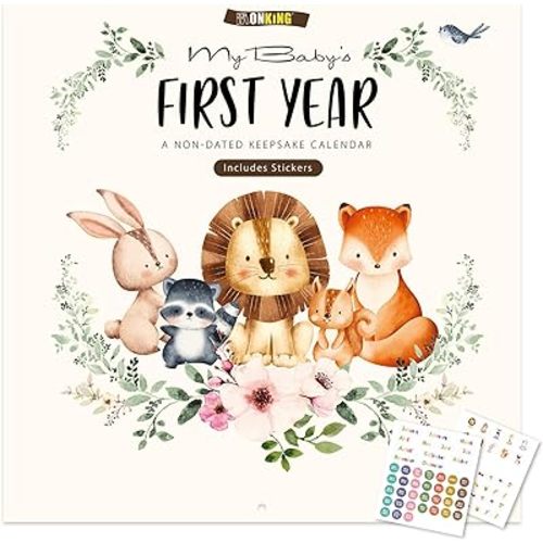 Baby's First Year Calendar with Stickers
