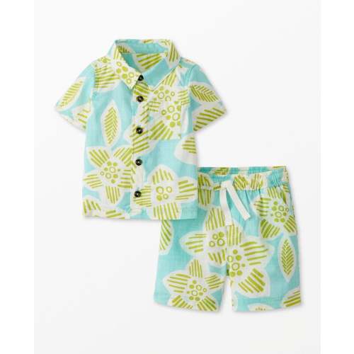 Baby Poplin Button Up Shirt & Shorts Set | Hanna Andersson