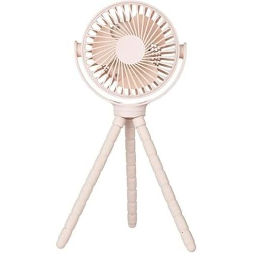 Portable Stroller Fan - Battery Operated, Flexible Tripod Clip On Fan with 3 Speeds and Rotatable Handheld Personal Fan for Car Seat, Crib, Stroller, Bike, & MORE (Pink)