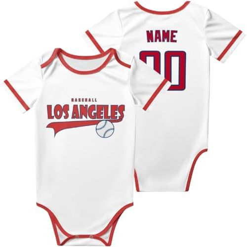 Baby Clothes Body Suit Customized Any Name and Number Baby Jersey 0-2T Newborn