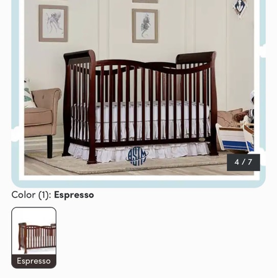 Dream on Me Violet 7-in-1 Convertible Life Style Crib