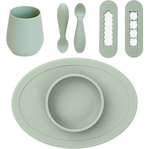 ezpz First Foods Bundle - Tiny Bowl + Tiny Spoons + Tiny Cup + Food Cutters