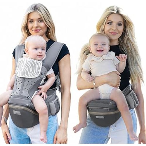 Baby Carrier Pro, MOMTORY Safety-Certified 6-in-1 Ultra Storage Baby Carrier Newborn to Toddler, Detachable Baby Holder Carrier with Hip Seat, Ergonomic Cozy Baby Front and Back Carrier for 7-50lbs