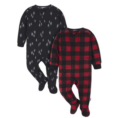 Gerber Baby Toddler Microfleece Blanket Sleeper Pajamas 2-Pack Sizes 0/3 Months-5T