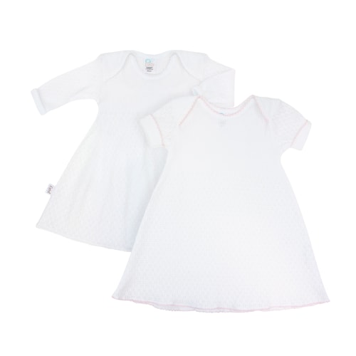 Paty Knit Overlap Shoulder Classic Baby Dress