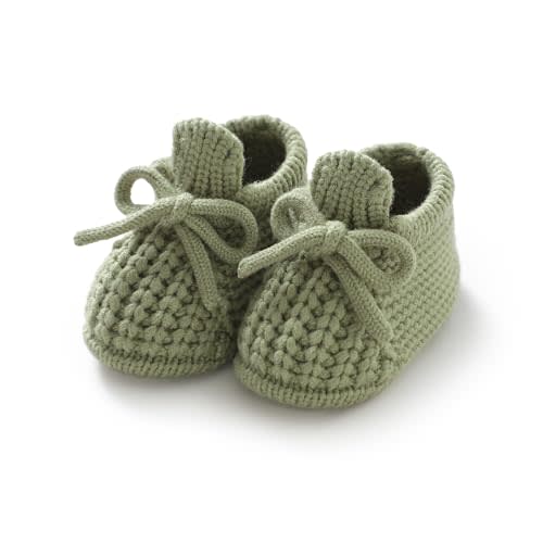 DovFanny Baby Booties Newborn Baby First Shoes Cozy Warm Knit Soft Booties for Toddler Infant Boy Girl