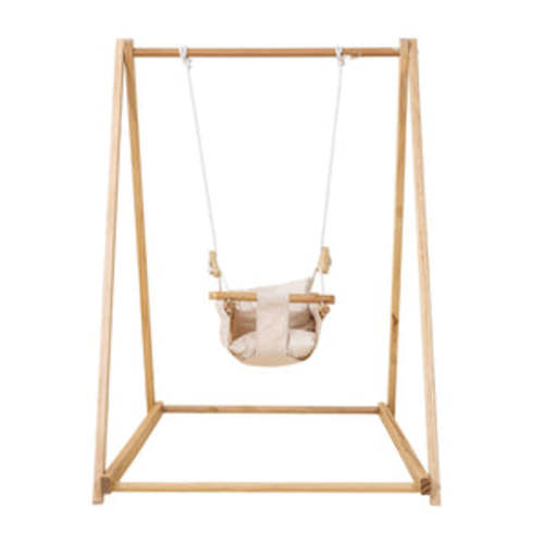 Avenlur Fir Wooden Baby Bouncer – Foldable Infant Rocker with Arch – Avenlur.com
