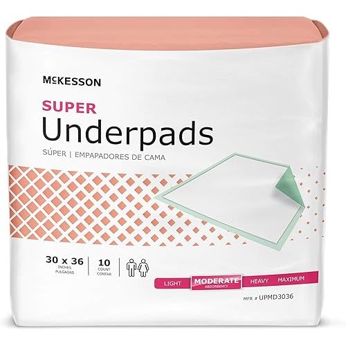 McKesson Upmd3036 - Upad Med Absorb 30X36, 10 Count, Unisex, Incontinence Protector