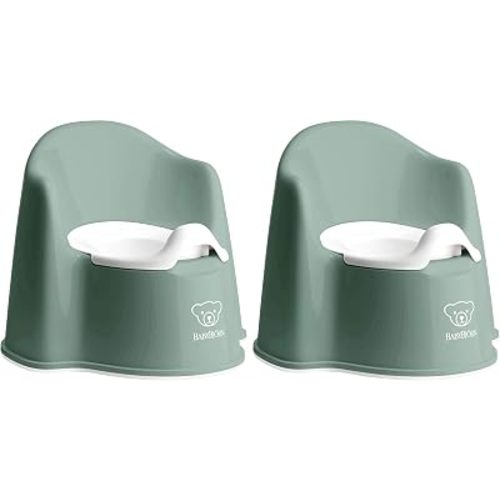 BabyBjörn Potty Chair, Deep Green/White (Pack of 2)