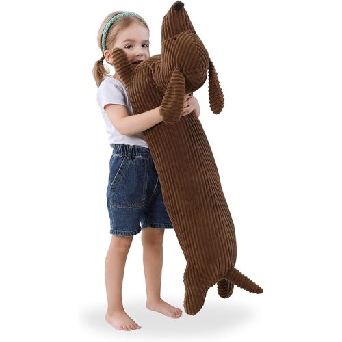 36 Inch Dachshund Dog Stuffed Animal Plush, Long Weiner Dog Body Pillow, Cute Funny Large Dachshund Toys Plushies Decor Ideal Gift for Kids