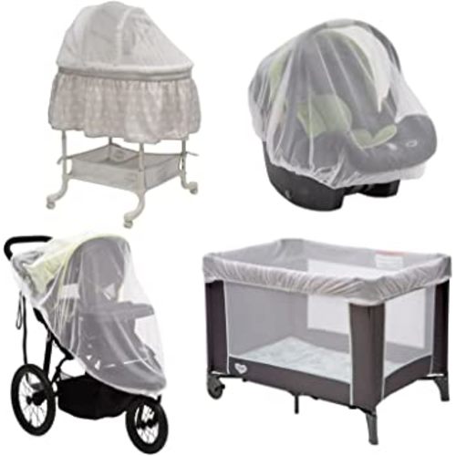 Delta Children, Baby Mosquito and Bug Nets for Strollers & Joggers, Pack n' Plays, Infant Car Seats & Bassinets. 2-Pack. Breathable with Elastic for Easy fit