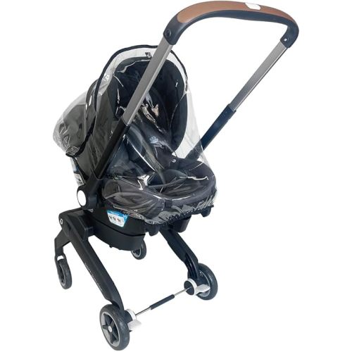 SASHA'S Rain & Wind Cover for Evenflo Shyft DualRide Infant Car Seat & Stroller, Clear (Car Seat Stroller not Included) Made in USA