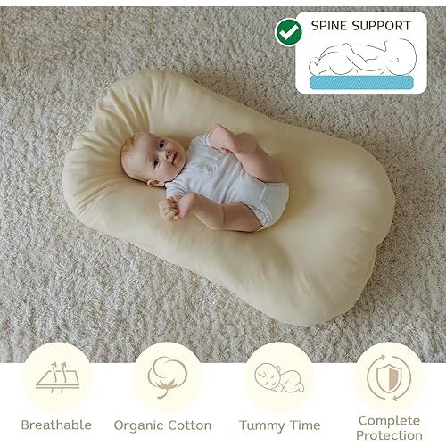 Snuggle Style Baby Nest + Lounger (cream)