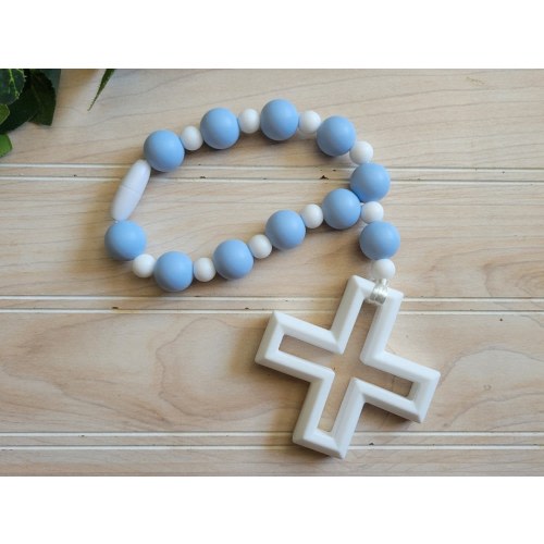Silicone Decade Rosary, Baby and Childs First Rosary, Baptism Gift, Sensory Toy
