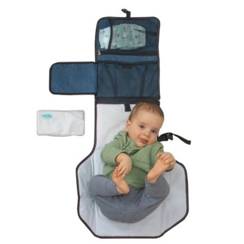 Toddleroo by North States Portable Waterproof Travel Changing Pad - Navy Blue