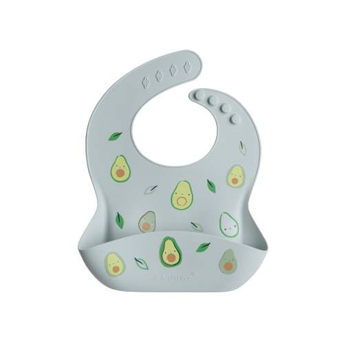 Silicone Bib Printed - Avocado
