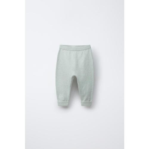 COTTON SILK KNIT HAMMER PANTS - Greenish | ZARA United States