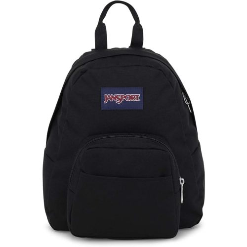 JanSport Half Pint Mini Backpack, 10.2 L - Durable Mini Bag Purse with Adjustable Shoulder Straps, Single Main Compartment, Zippered Stash Pocket, Black