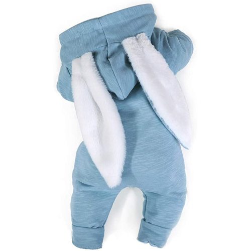 ModaIOO Baby Dinosaurs Romper, Rabbit Jumpsuits Unicorns Hoodie Zip Fleeze Outfit - Blue