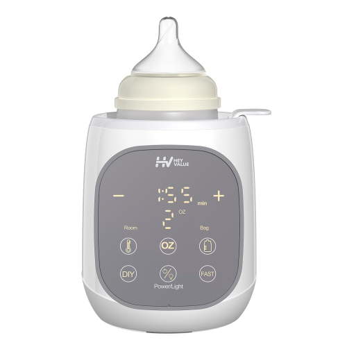 HEYVALUE Fast Bottle Warmer 12-in-1 Water Bath Baby Bottle Warmer for Breastmilk and Formula, Baby Milk Warmers for All Bottles gray