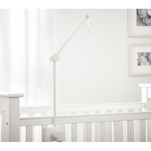 Wooden Mobile Arm, Weathered White - Simply White