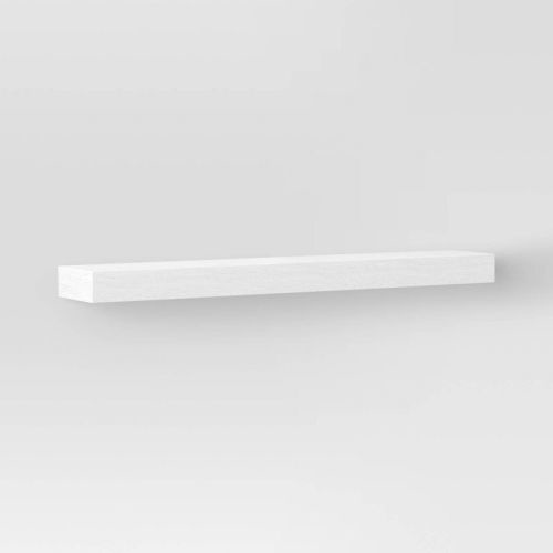 36" Floating Wood Shelf White - Threshold™