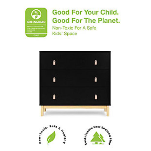babyGap by Delta Children Legacy 3-Drawer Dresser with Leather Pulls