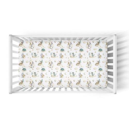 Baby Dragon Crib Sheet for Baby Boy Dragon Nursery Custom - Etsy