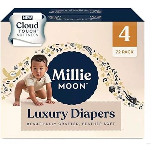 Diapers Sizes 1-6 Luxury Diapers COUCHES DE Luxe (Choose Size) (Size 4-72 Diapers (22lbs-33lbs)), White