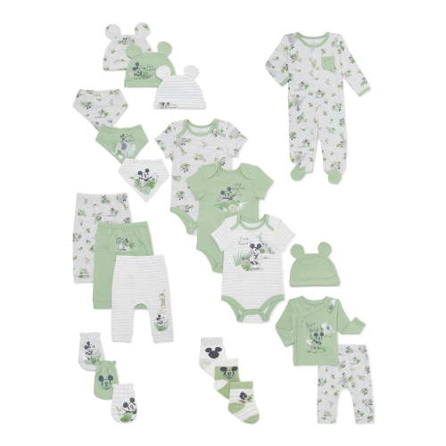 Disney Baby Wishes + Dreams Mickey Mouse Baby Boy Shower Gift Set, 22-Piece, Newborn-6/9M