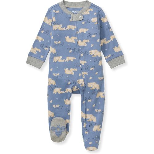 Burt's Bees Baby Essentials Baby Boys' Organic Cotton One-Piece Zip Front Sleep and Play Footed Pajamas