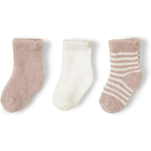 Barefoot Dreams Unisex Baby CozyChic Lite Infant Socks 3 Pack