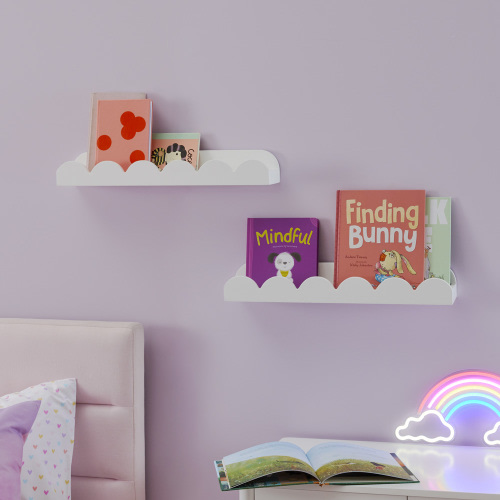 Sadie Scallop White Book Shelf Pack of 2 | Adairs
