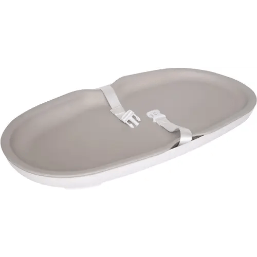 Ubbi Baby Changing Pad, Easy to Clean with Detachable Base, Lightweight, Waterproof Foam, Includes Safety Strap and Non-Skid Feet, Taupe