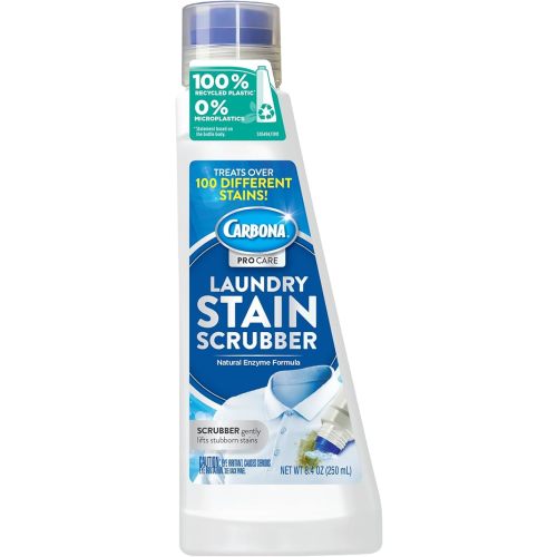 Carbona Laundry Stain Scrubber | Bio-Enzyme Stain Remover | Eliminates Fat, Oil, Blood, Milk, Fruit, Ketchup, Vegetables & Baby Food Stains | Save On Skin & Washable Fabrics | 1 Pack, 8.4 Fl Oz