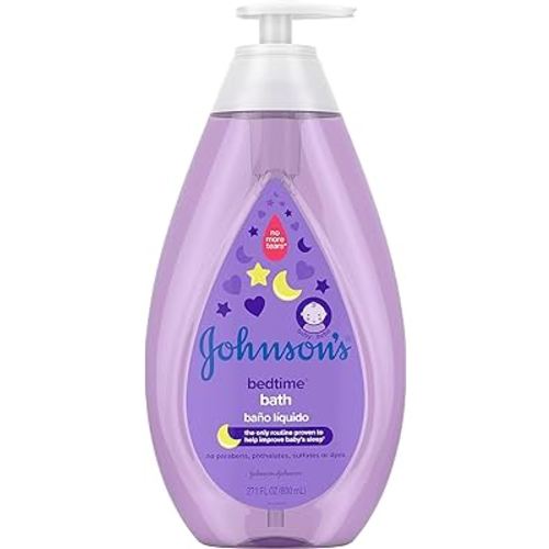 Johnson's Bedtime Baby Bath with Soothing NaturalCalm Aromas, Hypoallergenic & Tear Free Formula, 27.1 fl. oz